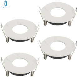 Portalampada Porta Faretto Tondo Rotondo Gu10 Mr16 Bianco 4 Pezzi - AIGOSTAR en oferta