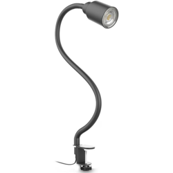 B.K.Licht Luce a LED a morsetto incl. 5W GU10 illuminante I bianco caldo I collo d'oca flessibile I girevole I girevole I girevole I interruttore a características