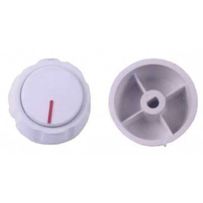 Recamania - Manopola rubinetto gas cucina bianca standard 6 mm diametro