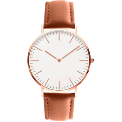 Moda Donna Uomo Semplice Ultra-sottile orologio minimalista casual in pelle cinturino da polso - ASUPERMALL precio