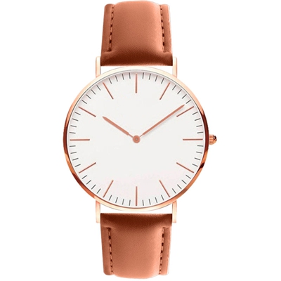Moda Donna Uomo Semplice Ultra-sottile orologio minimalista casual in pelle cinturino da polso - ASUPERMALL