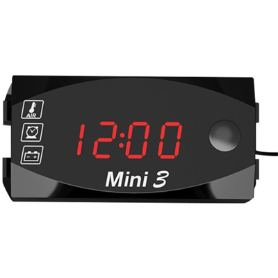 Moto CC 6V-30V 3 in 1 Digital Time Clock + termometro + tensione voltmetro IP67 impermeabile Tester Gauge Battery Moniter per l'automobile marina del