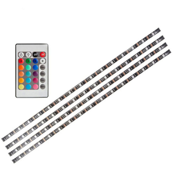 4 * 50cm USB luci di striscia LED Kit luci di striscia flessibili con Mini Remote nastro di controllo casa LED striscia per la TV Computer en oferta