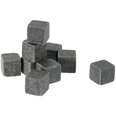 Anself Whisky Ice Wine Stone, 18mm Ice Cube Stone, Frozen, 9 Capsules, Grey - ASUPERMALL