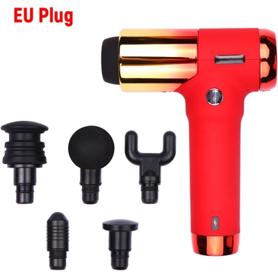 Mini massaggiatore fascia meter muto con cinque testine massaggianti staccabili rosse ETG003MINI - ASUPERMALL