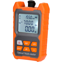 Mini fibra ottica portatile Meter Potenza con 8 LED Sulla rete Lunghezza d'onda luce da un tester Cavo in fibra ottica FTTH Cable Tester - ASUPERMALL precio