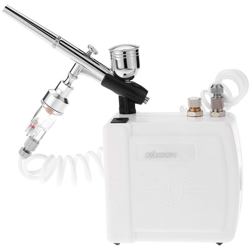 KKmoon Nuovo 110-240V professionale a gravita a doppia azione Airbrush compressore d'aria Kit per l'Arte Pittura trucco manicure mestiere Torta Spray precio