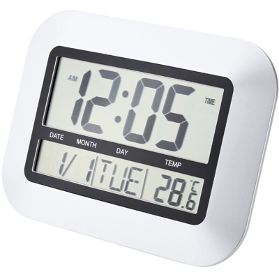 Termometro elettronico multifunzionale e igrometro digitale orologio da parete sveglia con calendario - ASUPERMALL