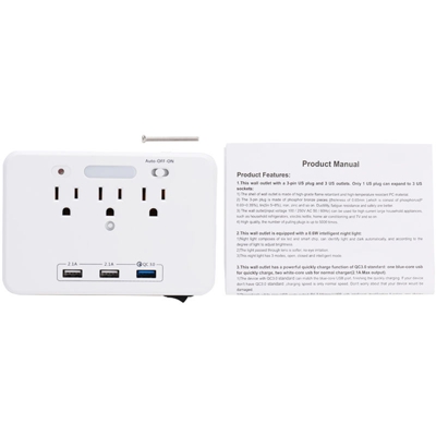 Cellulare intelligente USB US Fine-qualita Wall presa di ricarica multi-funzione impermeabile Consiglio - ASUPERMALL