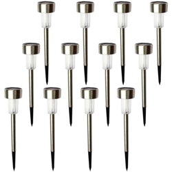Lampada da terra a LED da giardino, luce bianca L50, confezione da 12 - ASUPERMALL en oferta