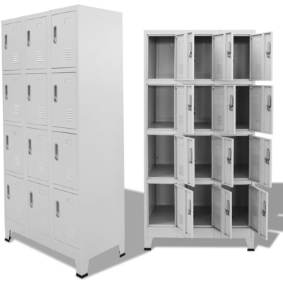 Armadietto a 12 Scomparti 90x45x180 cm - ASUPERMALL