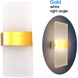 chiave a parete in acrilico LED (ad angolo retto in oro bianco) - ASUPERMALL precio