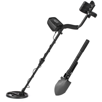 Metropolitana Metal Detector Leggero terra Nugget Detector Gold Digger Treasure Hunter con sensibilita regolabile multifunzionale pieghevole Pala