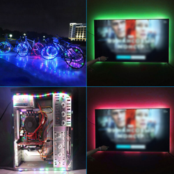 USB 5V RGB telecomando lampada TV retroilluminazione 3528 banda sfondo chiaro IR con controllo APP (bordo nudo [non impermeabile] -400cm) - ASUPERMALL características