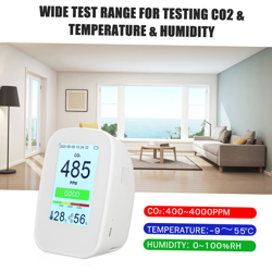 Rilevatore di anidride carbonica Visualizzazione su schermo a colori ora + data + anidride carbonica + temperatura e umidita 65534 set di en oferta