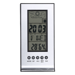 Barometro con sveglia a calendario, termometro elettronico multifunzione wireless e igrometro - ASUPERMALL en oferta