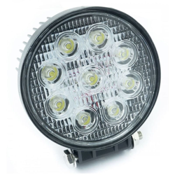 Faretto Tondo Rotondo 9 Led Auto Flood 27W 12V Luce Fredda 6000K 60° Faro Jeep - HOUSECURITY en oferta