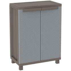 Terry mobile armadio in plastica resina da esterno basso effetto rattan características