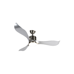 QAZQA Ventilatori da soffitto kolm - Moderno - Acciaio,Plastico,Vetro - Acciaio - Tondo Non sostituibile Max. 1 x 18 Watt en oferta