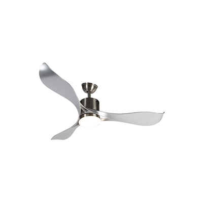 QAZQA Ventilatori da soffitto kolm - Moderno - Acciaio,Plastico,Vetro - Acciaio - Tondo Non sostituibile Max. 1 x 18 Watt