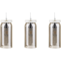 Set di 3 lampade a sospensione in vetro grigio fumé AMAPA - BELIANI precio