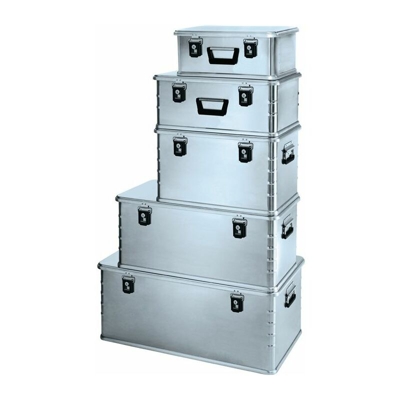 ZARGES Scatola in alluminio Mini 42 litri 600 x 400 x 240 mm con guarnizione e maniglia a molla Alubox