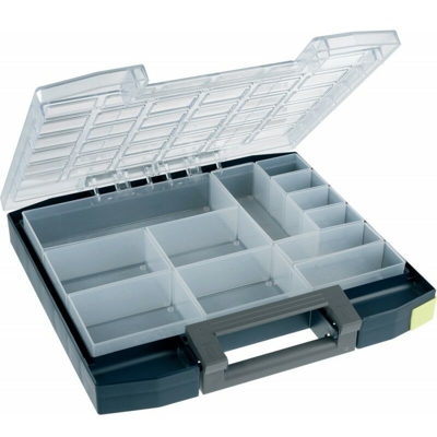 raaco Assortimento valigetta B.354xT.323xH.55mm 12 scomparti inserti PP/PC sciolti