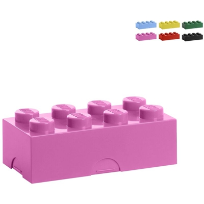 Lego LEGO Lunch Box, Plastica, Pink, Rosso, 10x20x7.50 cm