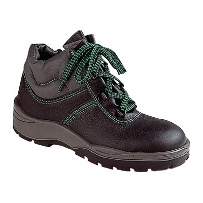 ASATEX Stivali di sicurezza EN20345S3 SRA, nero/verde, pelle bovina G41, tappo in acciaio/suola in acciaio