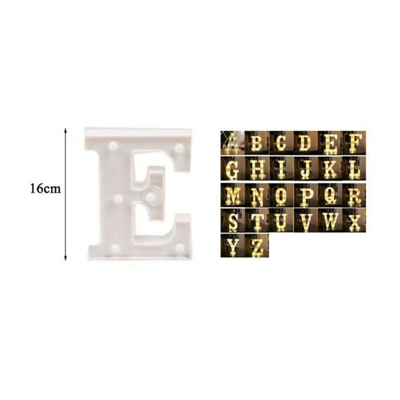 Lettere dell'alfabeto e Numeri LED 16 cm | E - SESAMALL