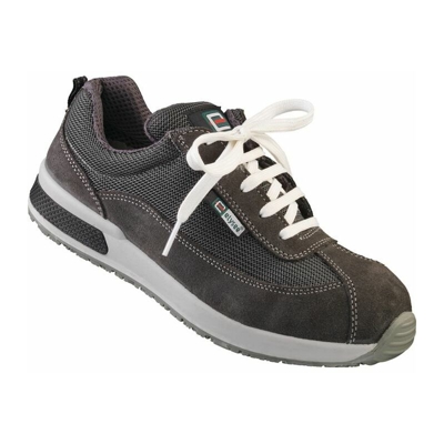 elysee Scarpa da donna di sicurezza EN 20345 S1P SRC, taglia 41 in pelle scamosciata grigia bianca