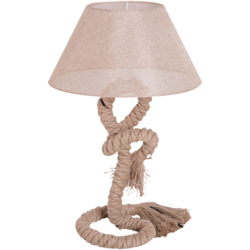 Homcom Lampada da Comodino Abat jour in Corda di Canapa Beige 40x40x65cm características