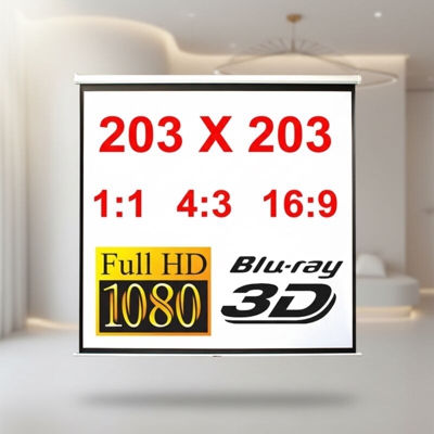 Mucola - 110' schermo di proiezione 203CM beamer screen roller beamer home cinema 1:1