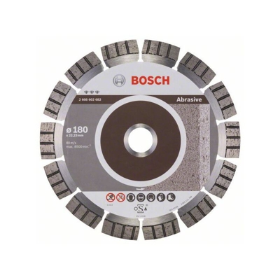 Bosch Lama da taglio diamantata Best for Abrasive, 180 x 22,23 x 2,4 x 12 mm