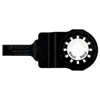 Bosch Lama per sega per tuffo BIM AIZ 10 AB, Legno e metallo, 20 x 10 mm