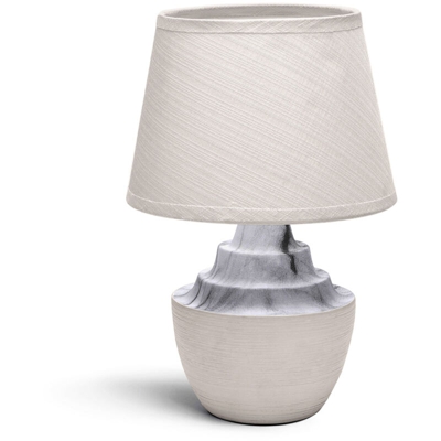 Aigostar - Abat jour Stone lampada da tavolo E14 marrone