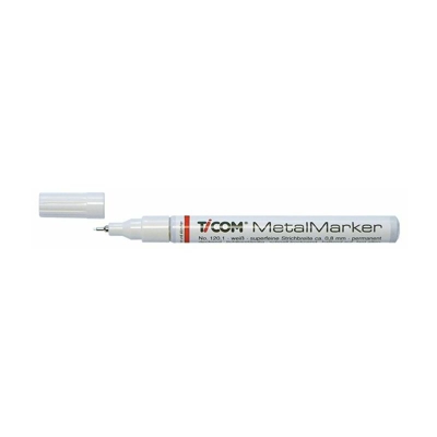 TiCOM Marcatore in metallo L.133mm linea bianca B.0,8mm