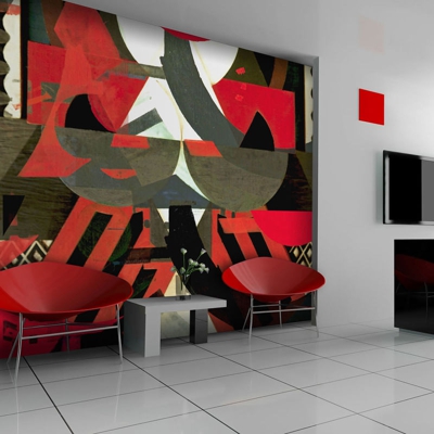 Fotomurale Composizione artistica rosso cm 250x193 Artgeist
