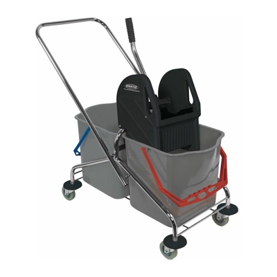 Carrello per la pulizia secchio 2x27l, pressa STA - Sprintus