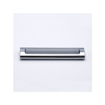 Maniglia sporgente con spazio vuoto centrale effetto cromato lucido 140x32x14mm - 393 Agorˆ - POLIDEAS