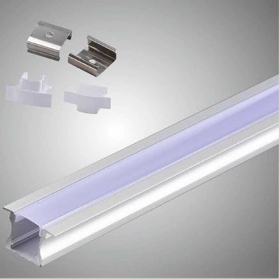 10x Profili da incasso in alluminio 2 Metri Cubico a Filo con Copertura in Plastica Opaca Bianca per strip led strisce - UNIVERSO