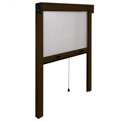ZANZARIERA AVVOLGIBILE VERTICALE cm 100 x 250 marrone ral 8017 - IRS