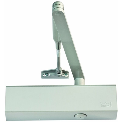 Basi 1720-0202 Dorma TS 73V - Chiudiporta senza tiranteria standard, per porte antincendio, misura 2-4, colore: Argento