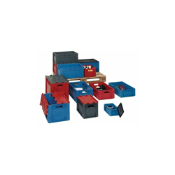 LA-KA-PE Contenitore per il trasporto impilabile blu L400xB300xH270mm heavy duty PP características