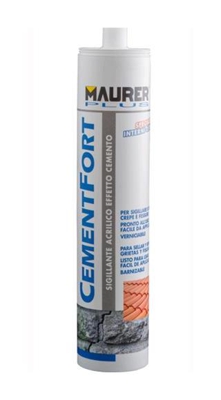 Silicone SIGILLANTE ACRILICO EFFETTO CEMENTO CEMENTFORT MAURER PLUS 300 ml - MAURER-PLUS