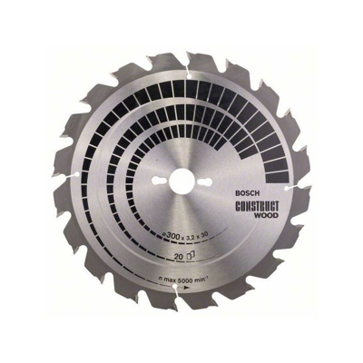 Bosch Lama per sega circolare Construct Wood, 300 x 30 x 30 x 3,2 mm, 20