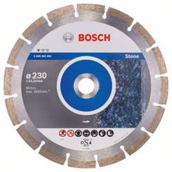 Bosch Lama da taglio diamantata standard per pietra, 230 x 22,23 x 2,3 x 10 mm, confezione da 1 pezzo - BOSCH ACCESSORIES características