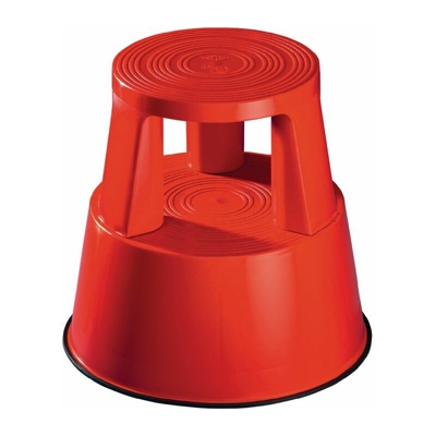 Sgabello in plastica rossa H.425mmxD.bottom 440mm Trgf.150kg - QUALITY BRAND