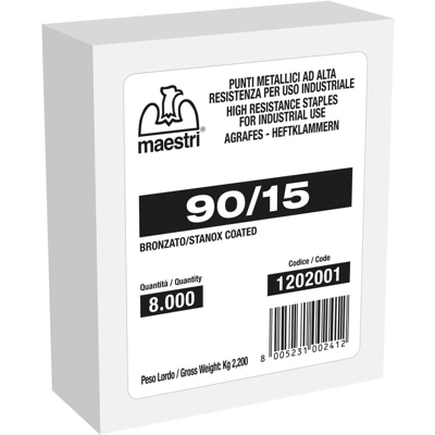 Romeo Maestri - SCATOLA 8000 pz. PUNTI PER FISSATRICE SERIE 90 MM. 15