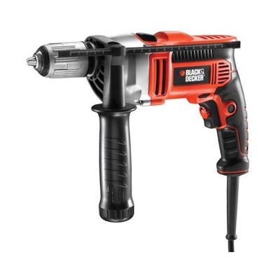 Black-decker Trapano elettrico 850W reversibile percussione + valigetta KR806K - BLACK & DECKER